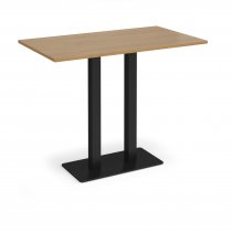 Poseur Table | 1400 x 800mm | 1100mm High | Oak | Black Base | Eros