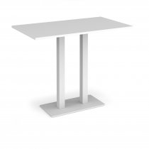 Poseur Table | 1400 x 800mm | 1100mm High | White | White Base | Eros