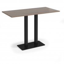 Poseur Table | 1600 x 800mm | 1100mm High | Barcelona Walnut | Black Base | Eros