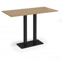 Poseur Table | 1600 x 800mm | 1100mm High | Oak | Black Base | Eros