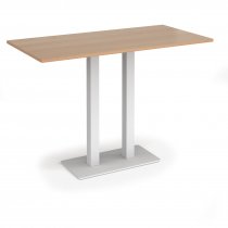 Poseur Table | 1600 x 800mm | 1100mm High | Beech | White Base | Eros