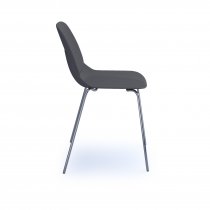 Multi Purpose Plastic Chair | Straight Leg | Chrome Frame | Grey | Strut