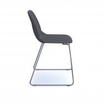 Multi Purpose Plastic Chair | Sled Base | Chrome Frame | Grey | Strut