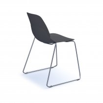 Multi Purpose Plastic Chair | Sled Base | Chrome Frame | Grey | Strut