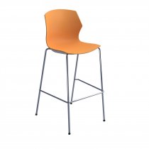 High Stool | No Arms | Chrome Legs | Warm Yellow | Roscoe