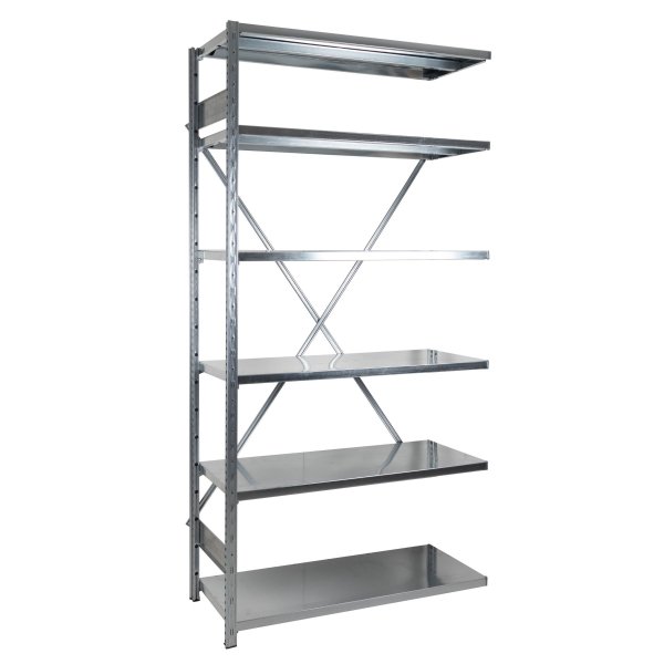 Extension Bay | Galvanised Steel Shelving | 2200h x 1150w x 400d mm | 6 Levels | 170kg Max Weight per Shelf | EXPO 4G