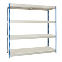 Heavy Duty Racking | 1830h x 1220w x 762d mm | MFC Shelves | 550kg Max Weight per Shelf | 5 Levels | Blue & Grey | TradeMax UHD