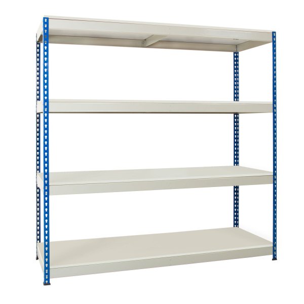 Heavy Duty Racking | 1830h x 1220w x 915d mm | MFC Shelves | 550kg Max Weight per Shelf | 6 Levels | Blue & Grey | TradeMax UHD