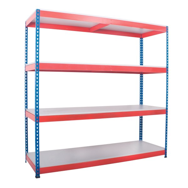 Heavy Duty Racking | 1830h x 1830w x 915d mm | MFC Shelves | 500kg Max Weight per Shelf | 5 Levels | Blue & Orange | TradeMax UHD