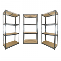 3 Bay Deal | Galvanised Garage Shelving | 1800h x 900w x 400d mm | 175kg UDL | 4 Levels