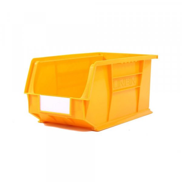 Linbins Standard Storage Bins | Pack of 10 | Size 7 | 180h x 210w x 375d mm | Yellow