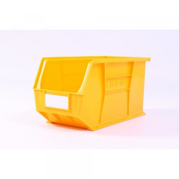 Linbins Standard Storage Bins | Pack of 5 | Size 9 | 230h x 210w x 455d mm | Yellow