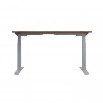 Everyday Dual Motor Sit Stand Desk | 1200w x 800d mm | Dark Walnut Top | Silver Frame