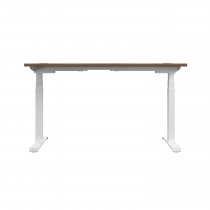 Everyday Dual Motor Sit Stand Desk | 1400w x 800d mm | Dark Walnut Top | White Frame