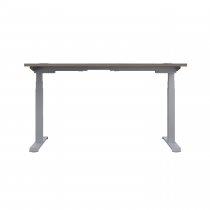 Everyday Dual Motor Sit Stand Desk | 1400w x 800d mm | Grey Oak Top | Silver Frame