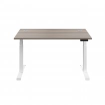 Everyday Dual Motor Sit Stand Desk | 1400w x 800d mm | Grey Oak Top | White Frame