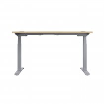 Everyday Dual Motor Sit Stand Desk | 1400w x 800d mm | Maple Top | Silver Frame