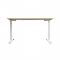 Everyday Dual Motor Sit Stand Desk | 1400w x 800d mm | Maple Top | White Frame