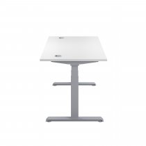 Everyday Dual Motor Sit Stand Desk | 1400w x 800d mm | White Top | Silver Frame