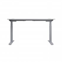 Everyday Dual Motor Sit Stand Desk | 1400w x 800d mm | White Top | Silver Frame