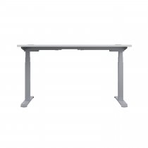 Everyday Dual Motor Sit Stand Desk | 1600w x 800d mm | White Top | Silver Frame