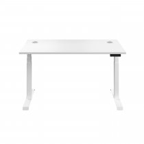 Everyday Dual Motor Sit Stand Desk | 1600w x 800d mm | White Top | White Frame