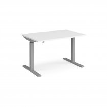 Sit Stand Desk | Single Motor | 1200w x 800d mm | White Top | Silver Frame | Elev8 Mono