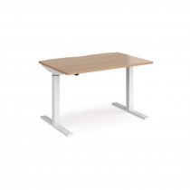 Sit Stand Desk | Single Motor | 1200w x 800d mm | Beech Top | White Frame | Elev8 Mono