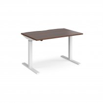 Sit Stand Desk | Single Motor | 1200w x 800d mm | Dark Walnut Top | White Frame | Elev8 Mono