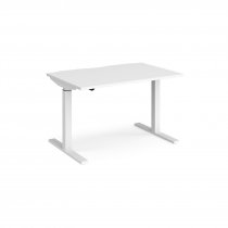 Sit Stand Desk | Single Motor | 1200w x 800d mm | White Top | White Frame | Elev8 Mono