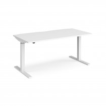 Sit Stand Desk | Single Motor | 1600w x 800d mm | White Top | White Frame | Elev8 Mono