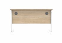 Straight Cantilever Desk | 1200w x 600d mm | Canadian Oak Top | White Frame | Everyday VALUE