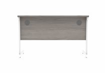 Straight Cantilever Desk | 1200w x 600d mm | Alaskan Grey Oak Top | White Frame | Everyday VALUE