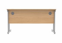 Straight Cantilever Desk | 1400w x 600d mm | Norweigan Beech Top | Silver Frame | Everyday VALUE