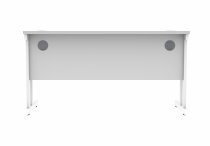 Straight Cantilever Desk | 1400w x 600d mm | Arctic White Top | White Frame | Everyday VALUE