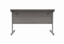 Straight Cantilever Desk | 1200w x 800d mm | Alaskan Grey Oak Top | Silver Frame | Everyday VALUE