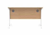 Straight Cantilever Desk | 1200w x 800d mm | Norweigan Beech Top | White Frame | Everyday VALUE