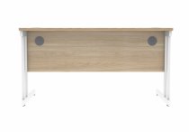 Straight Cantilever Desk | 1400w x 800d mm | Canadian Oak Top | White Frame | Everyday VALUE