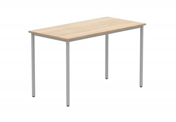 Multi-Purpose Office Table | 730h x 1200w x 600d mm | Canadian Oak Top | Silver Frame | Everyday VALUE