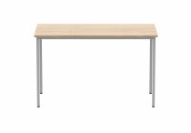 Multi-Purpose Office Table | 730h x 1200w x 600d mm | Canadian Oak Top | Silver Frame | Everyday VALUE