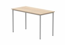 Multi-Purpose Office Table | 730h x 1200w x 600d mm | Canadian Oak Top | Silver Frame | Everyday VALUE