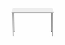 Multi-Purpose Office Table | 730h x 1200w x 600d mm | Arctic White Top | Silver Frame | Everyday VALUE
