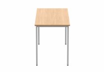 Multi-Purpose Office Table | 730h x 1600w x 600d mm | Norweigan Beech Top | Silver Frame | Everyday VALUE