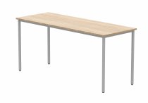 Multi-Purpose Office Table | 730h x 1600w x 600d mm | Canadian Oak Top | Silver Frame | Everyday VALUE