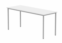 Multi-Purpose Office Table | 730h x 1600w x 600d mm | Arctic White Top | Silver Frame | Everyday VALUE