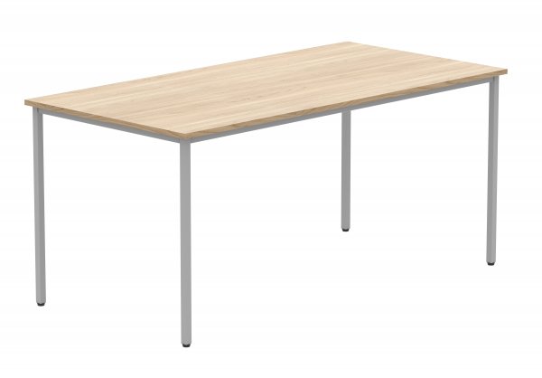 Multi-Purpose Office Table | 730h x 1600w x 800d mm | Canadian Oak Top | Silver Frame | Everyday VALUE