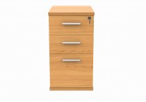 Desk Height Pedestal | 730h x 400w x 600d mm | 3 Drawers | Norweigan Beech | Everyday VALUE