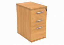 Desk Height Pedestal | 730h x 400w x 600d mm | 3 Drawers | Norweigan Beech | Everyday VALUE