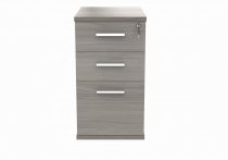 Desk Height Pedestal | 730h x 400w x 600d mm | 3 Drawers | Alaskan Grey Oak | Everyday VALUE