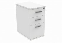 Desk Height Pedestal | 730h x 400w x 600d mm | 3 Drawers | Arctic White | Everyday VALUE